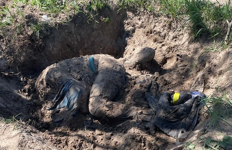 Окупанти вбили пострілом в голову: біля Макарова виявили поховання мирних мешканців
