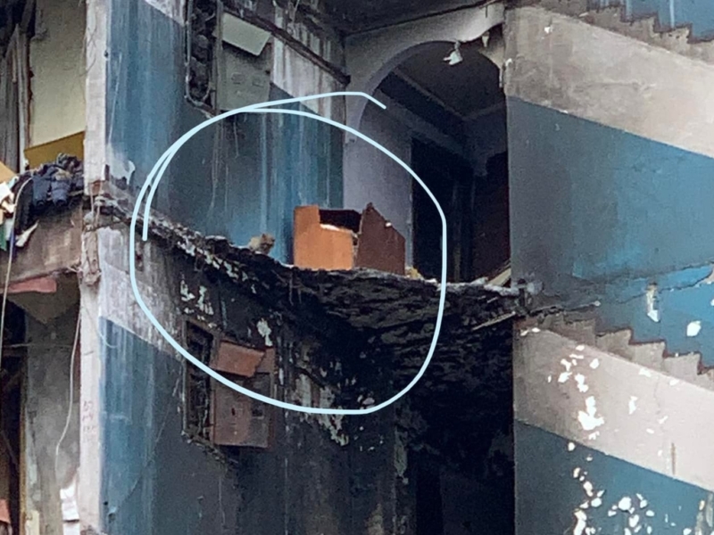 Знищений будинок в Бородянці: на 7 поверсі помітили кота, просять допомоги (ФОТО)