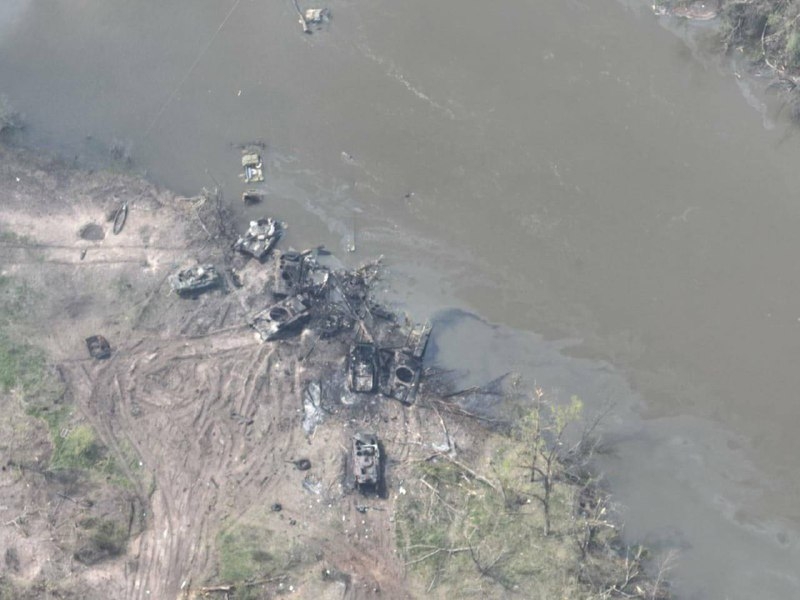 ЗСУ знищили колону окупантів, яка намагалась переправитися через Сіверський Донець