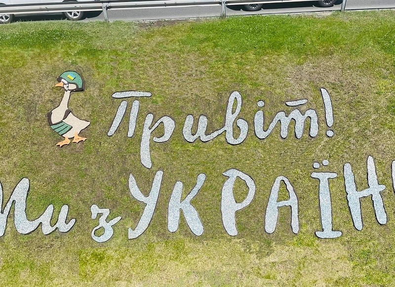 У Києві з’явилось панно на честь гусей, що збили літак окупантів