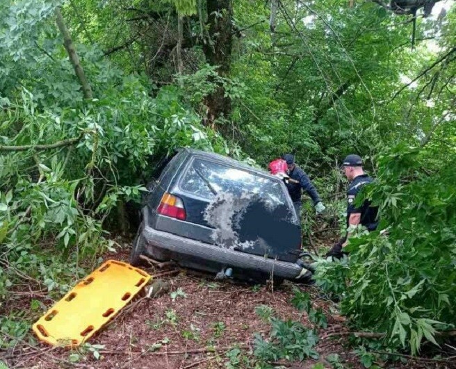 Volkswagen з чотирма людьми в’їхав у дерево на Київщині: травмовано дитину, є загиблі