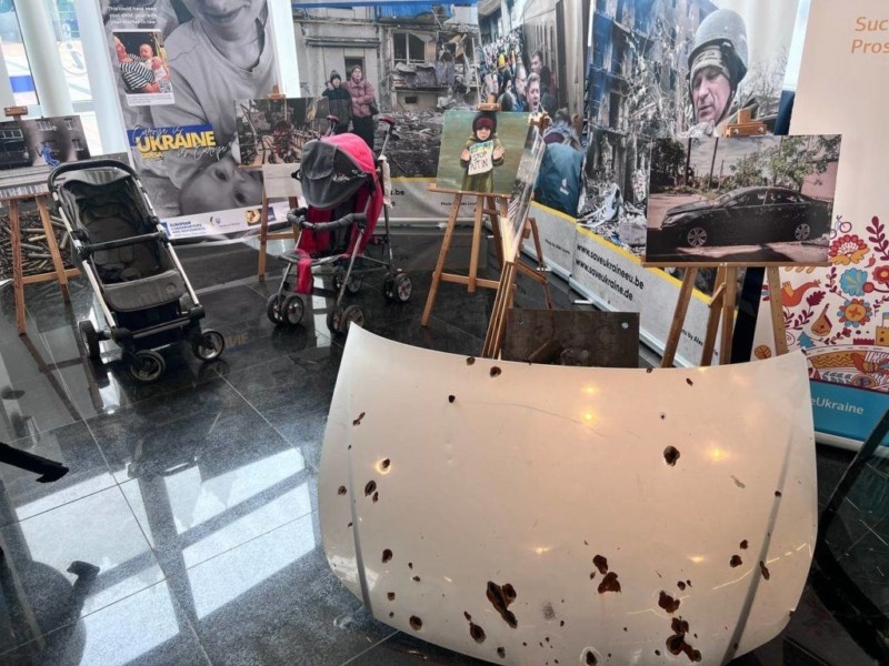 Жахіття “руського міра” в Ірпені показали на виставці в Брюсселі