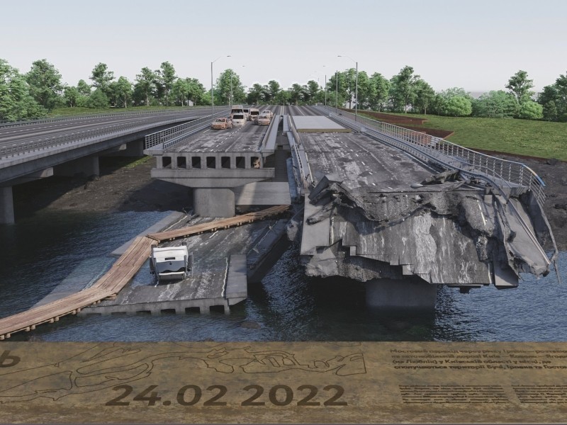 Навколо зруйнованого мосту в Ірпені планують створити меморіал – як виглядатиме (ФОТО)