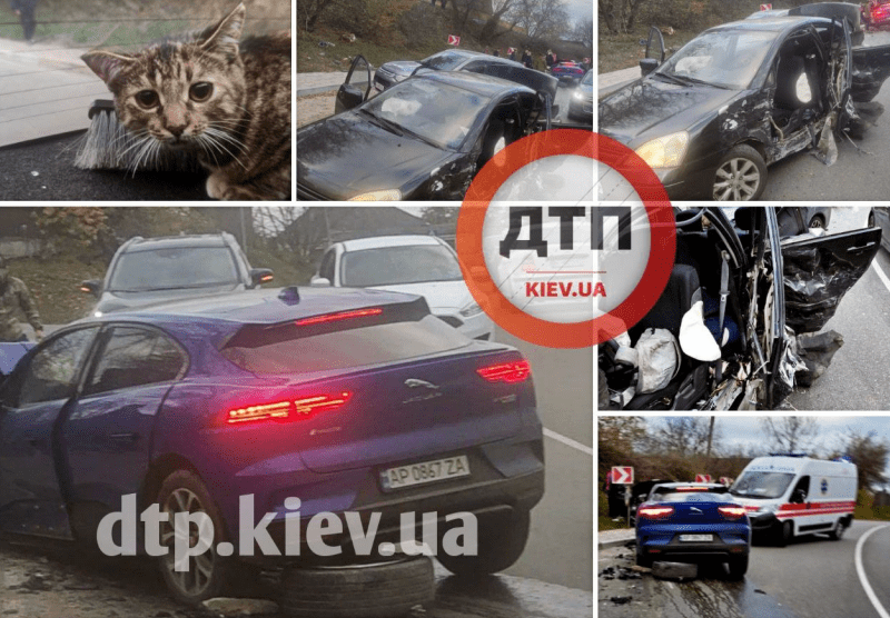 ДТП під Києвом: водій Jaguar розбив три автівки