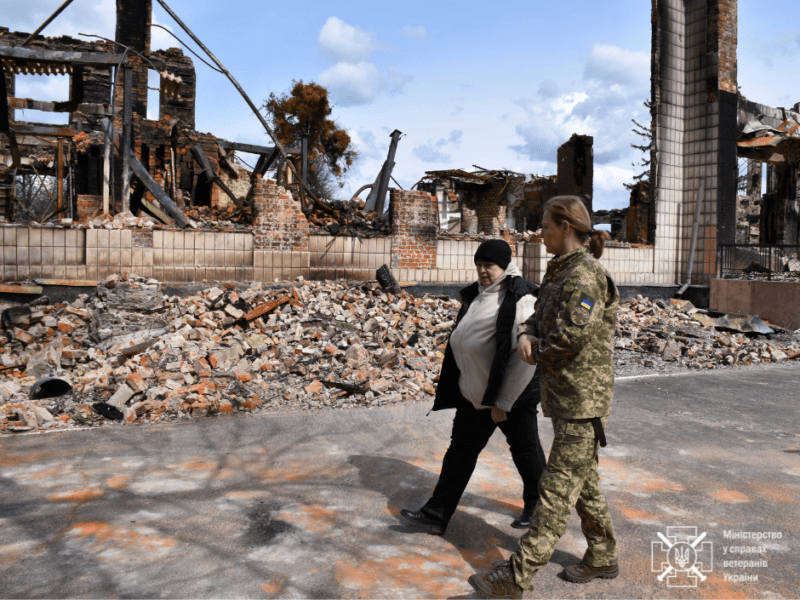 У Бородянці відбудують реабілітаційний центр для ветеранів, зруйнований прямим влучанням танка