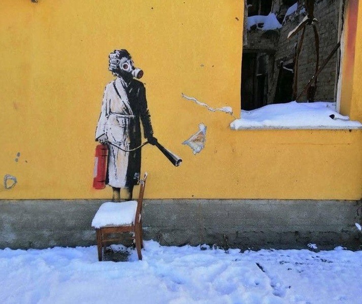 Графіті Бенксі, створені у Києві і області, цифровізують і розмістять у віртуальній галереї