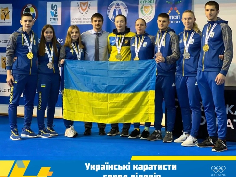 Українські каратисти здобули сім медалей на молодіжній першості Європи