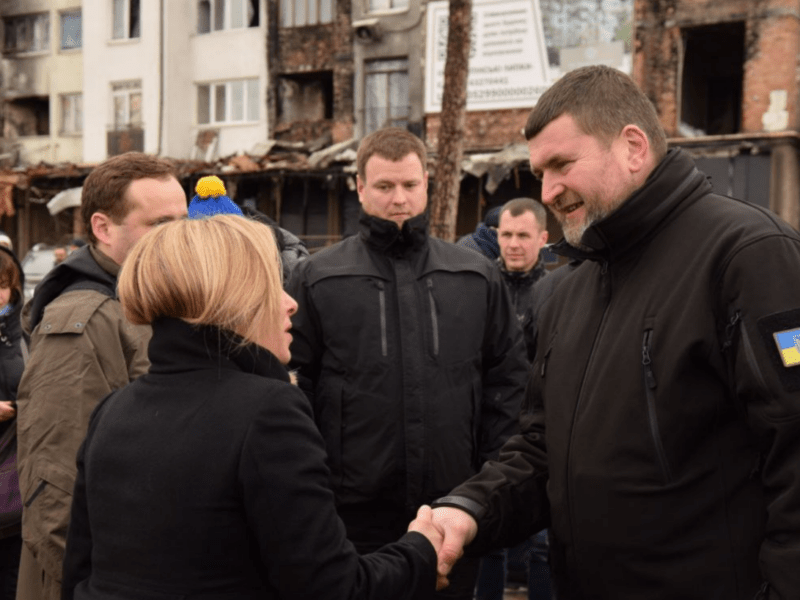 Прем’єр-міністр Італії відвідала Ірпінь в рамках візиту до України (ФОТО)