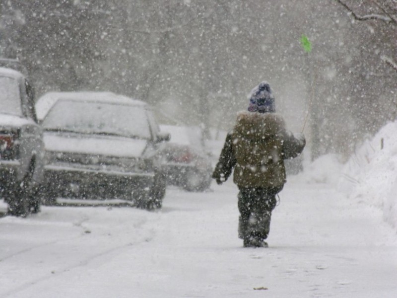 Водіїв у Києві закликають бути обережнішими через сніг та пориви вітру