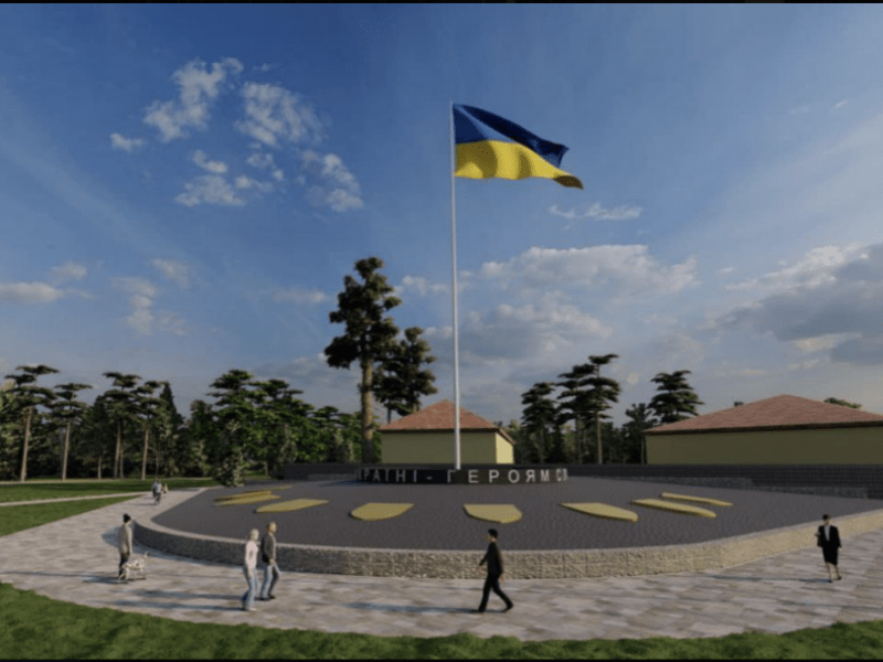 Символи вдячності оборонцям: на повороті з Ворзеля на Бучу встановлять пам’ятні знаки та відновлять найбільший Прапор України