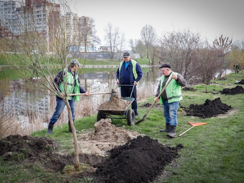 У Києві сьогодні прибрали 300 парків і скверів та висадили тисячі рослин