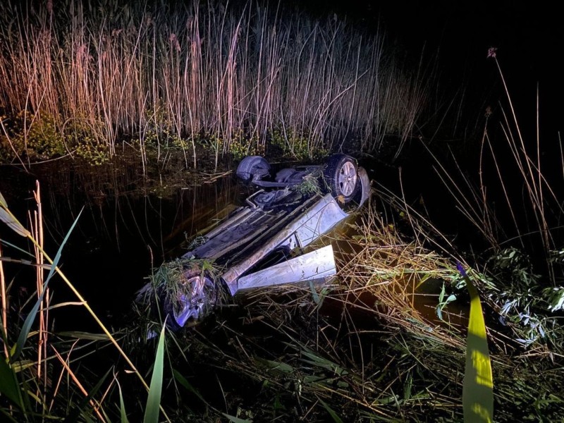 У Обухівському районі автівка перевернулась у водойму – загинув водій і песик
