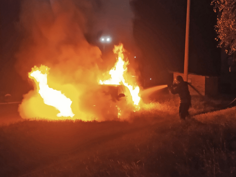 Автівка спалахнула у Борисполі