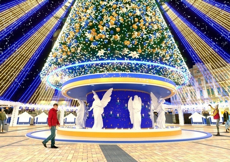 У сквері імені Кошиця у Києві встановлять 10-метрову штучну ялинку