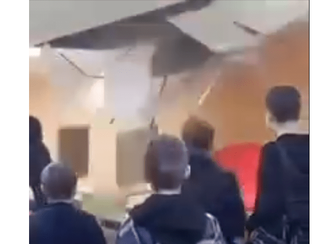 У шкільному укритті Києва під час повітряної тривоги обвалилась стеля