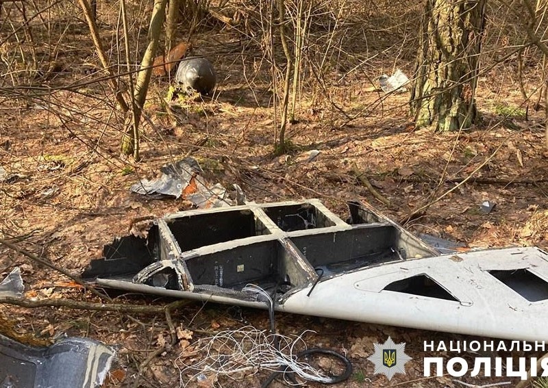 У лісосмузі біля Києва виявили рештки збитого шахеда з бойовою частиною