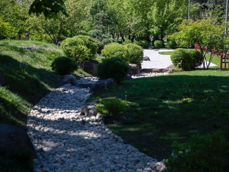 У “японському” парку на Лісовому масиві відкрили оновлений сад каменів