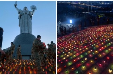 Київ та Ірпінь запалили 1000 свічок на тисячний день кривавої російської війни