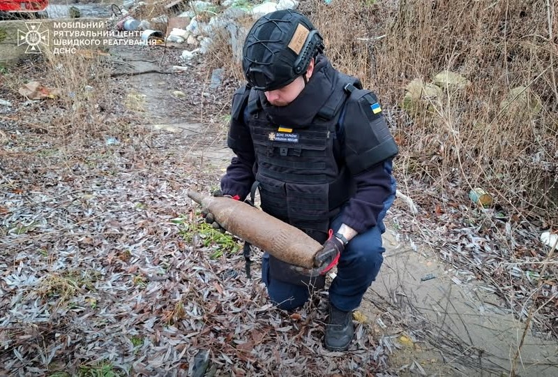 На Київщині чоловік виявив мінометну міну у лісопарковій зоні