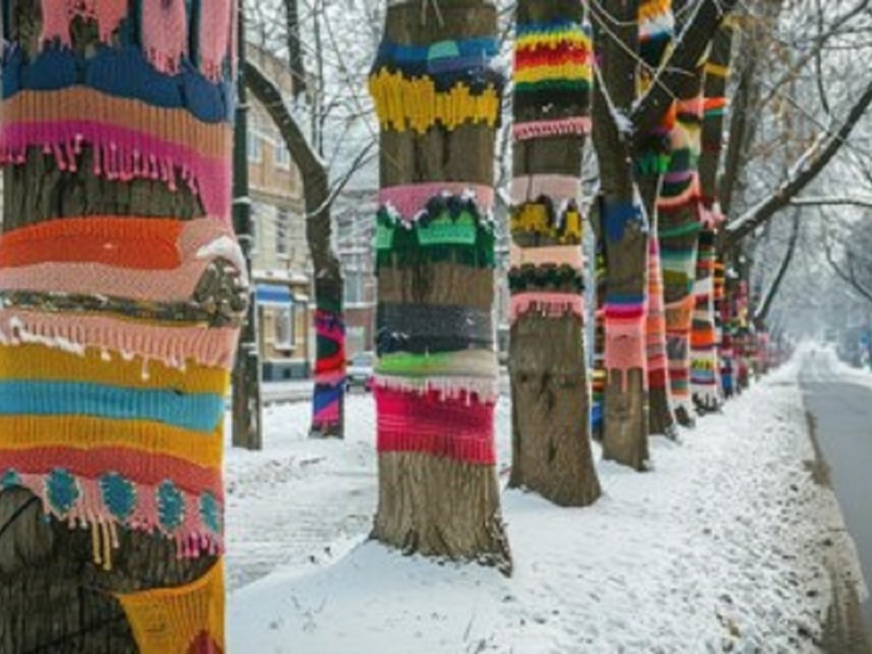 Дерева одягаються в светри – великими містами світу шириться креативний тренд