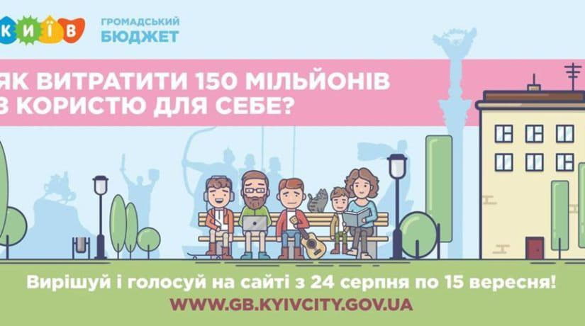 В Киеве стартовало электронное голосование за проекты Общественного бюджета – 3